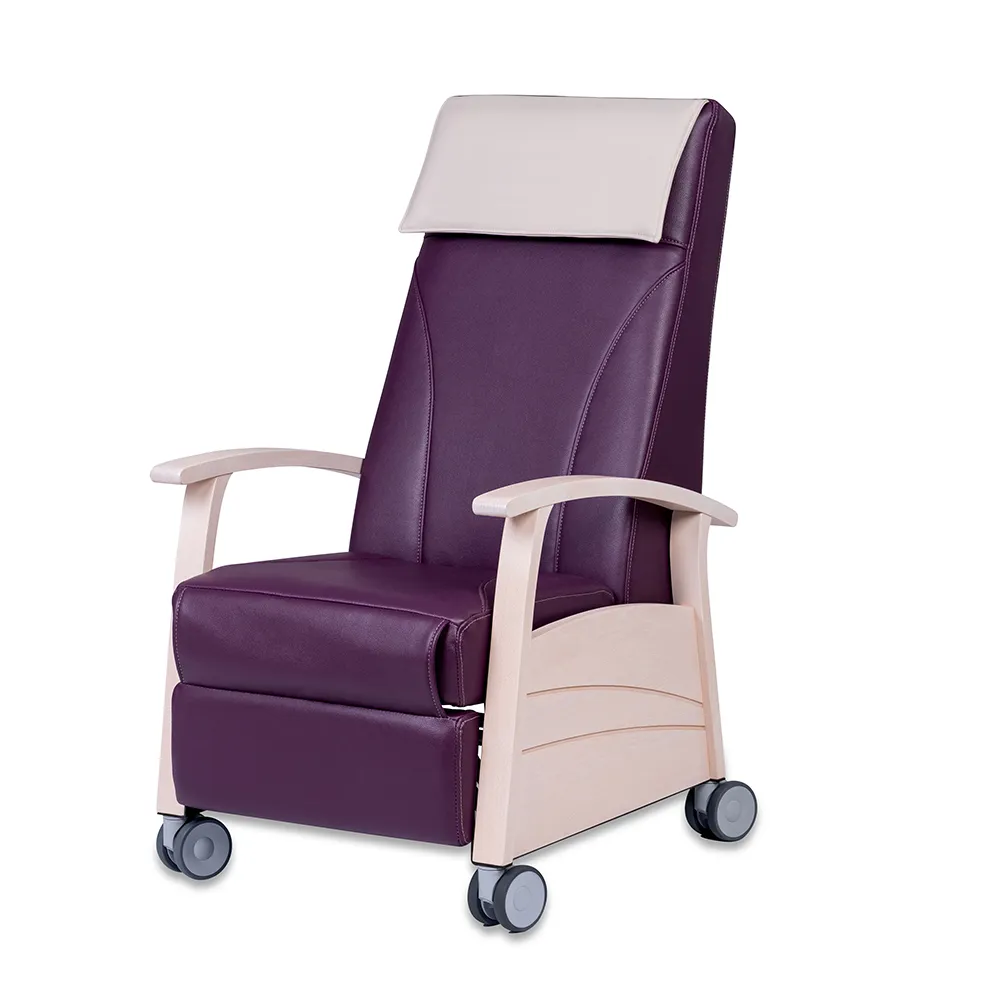 Regent contract recliner with solid beech show wood