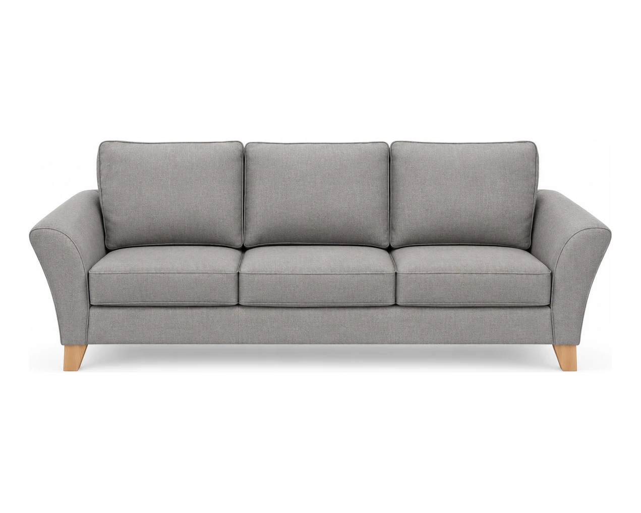 Futura 3, Three-seat sofa with flared, rounded arms